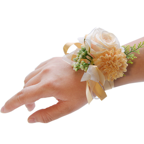 Eternal Angel Wedding Supplies D764 Chinese Style Wedding Bride Bridesmaid Silk Artificial Flower Wrist Flower