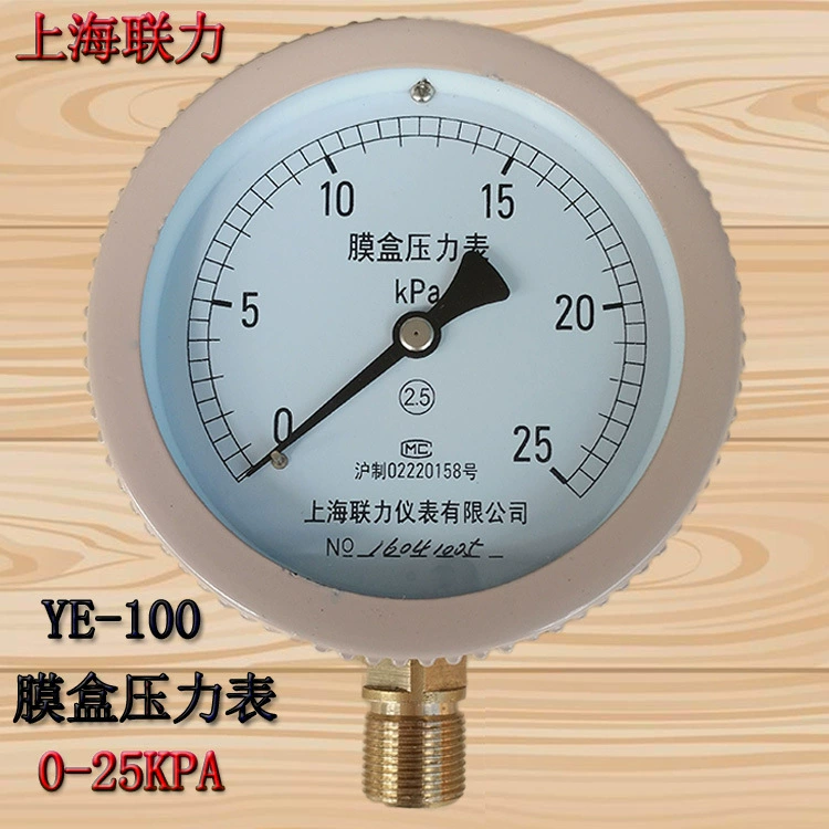 Шанхай Lianli Instrument Co., Ltd. YE100 мембранный манометр 0-16 25 40 60KPA агент оптом