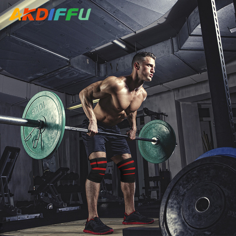 Fábrica al por mayor de color sinuoso rodillera presión fitness deportes protección rodilla rayas vendaje artículos deportivos