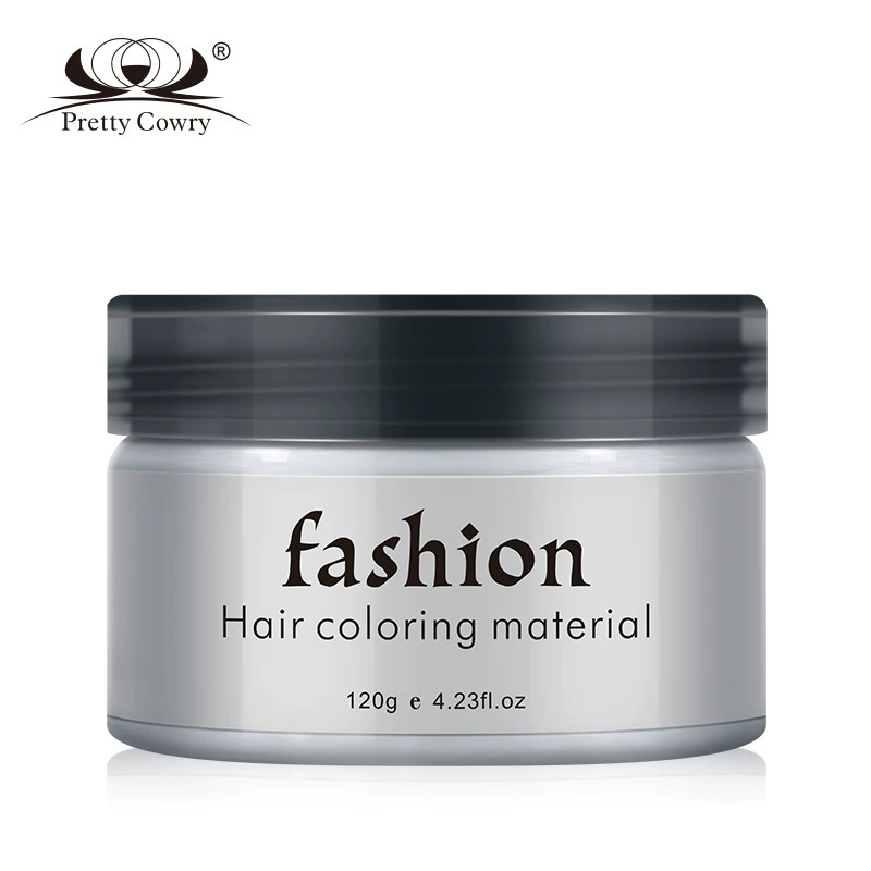 Pretty cowry бабушка серая грязь одноразовый цветной воск для волос грязь для волос производитель трансграничных поставок внешней торговли