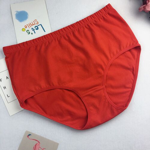 Wholesale large size soft and comfortable women's underwear, cotton middle-aged and elderly simple mother's briefs factory direct sale
