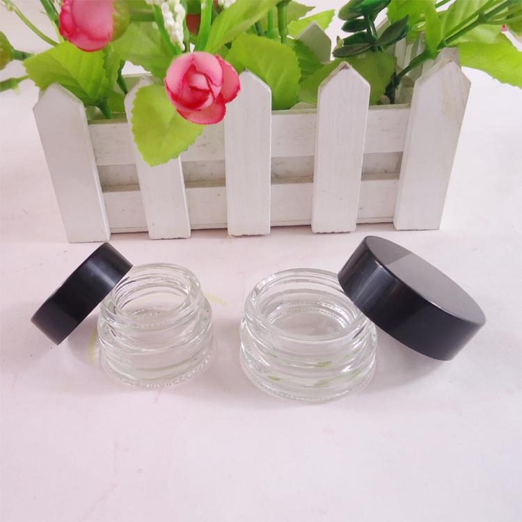 厂家直销高白料5g眼线膏玻璃瓶膏霜瓶玻璃化妆品瓶加厚玻璃瓶