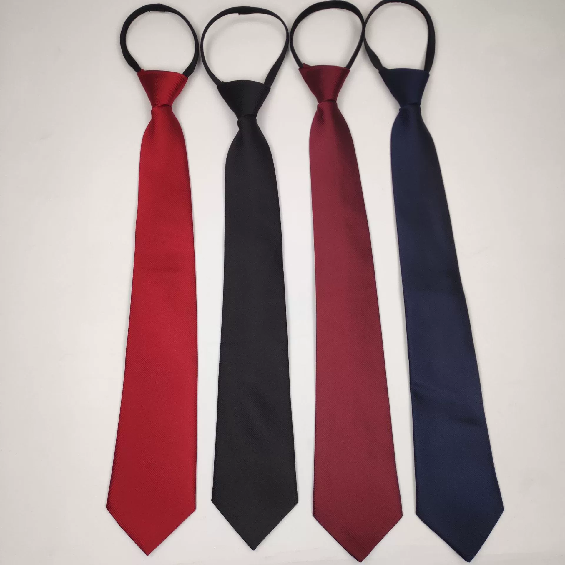 Tie with zipper, direct factory sales, polyester