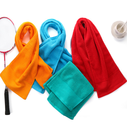Pure cotton outdoor extended sports absorbent towel 25*110 spring and summer golf sports fitness 140g sweat absorbent towel