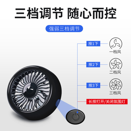 Car electrical fan 12V large truck 24V car use powerful cooling indoor air conditioner cooling air outlet small fan