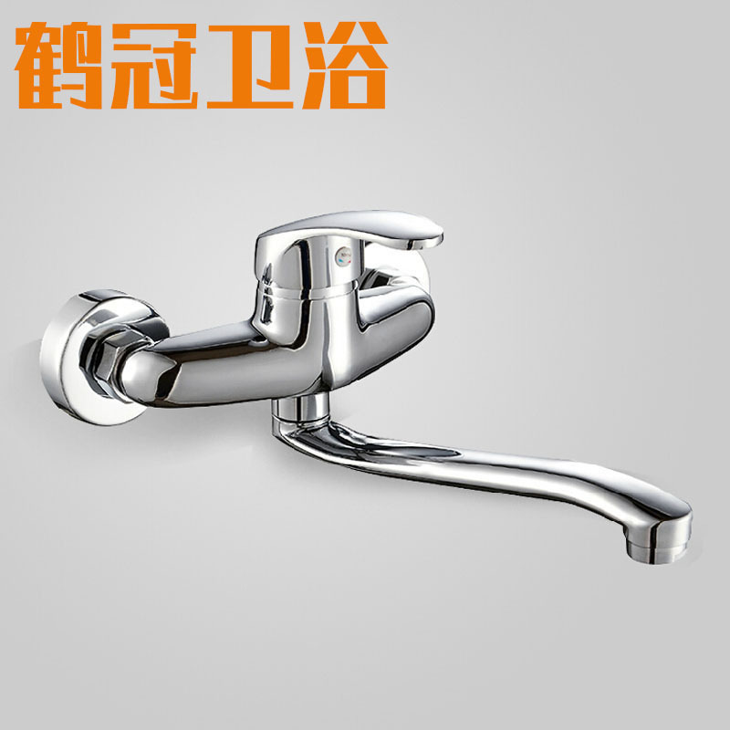 Copper shower faucet wholesale jishiduo double hole mop pool faucet Wall kitchen faucet hot and cold mixed water Copper shower faucet wholesale jishiduo double hole mop pool faucet Wall kitchen faucet hot and cold mixed water