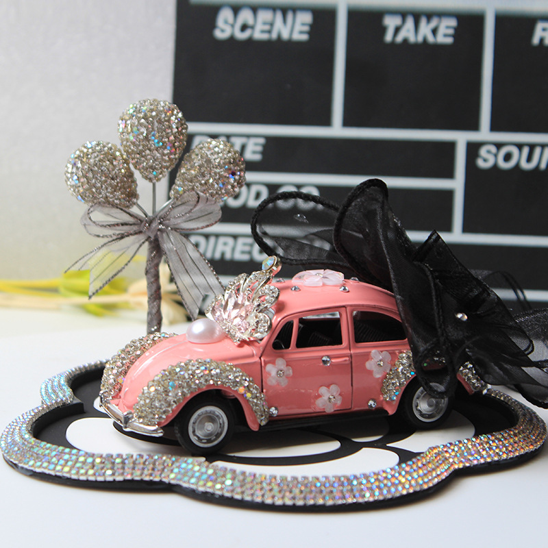 Modelo de automóvil de aleación creativo y colorido arco de automóvil modelo de perforación adornos interiores de automóviles adornos de automóviles clásicos dly bendición