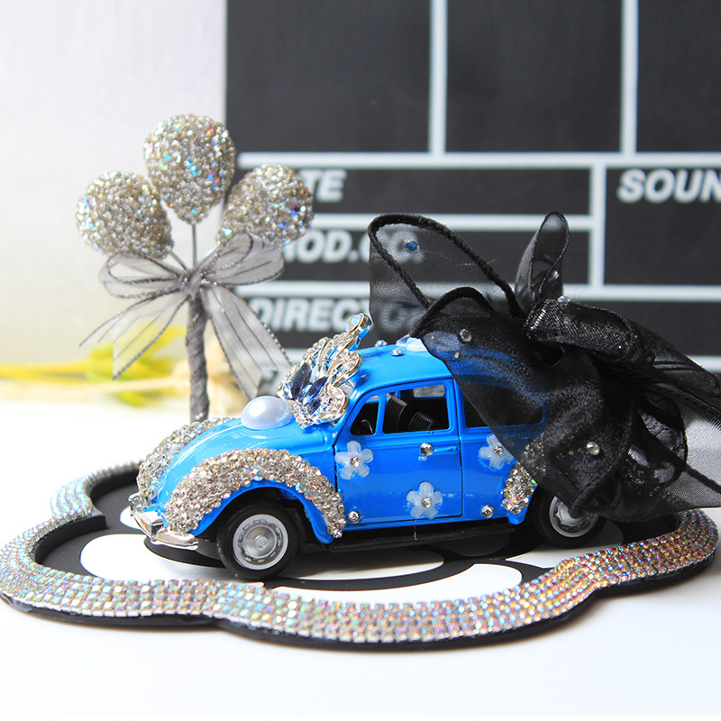 Modelo de automóvil de aleación creativo y colorido arco de automóvil modelo de perforación adornos interiores de automóviles adornos de automóviles clásicos dly bendición