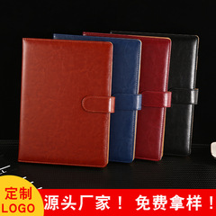 定製筆記本帶扣商務筆記本子記事本禮盒套裝B5辦公日記本logo批發