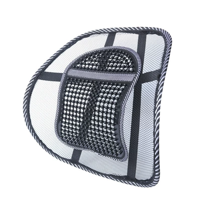 Zhongheng Car Four Seasons Lumbar Support Seat Large Leather Nail Lumbar Support Massage Backrest Office Waist Support Cushion Car Interior Accessories (Waist support) - black-4040cm