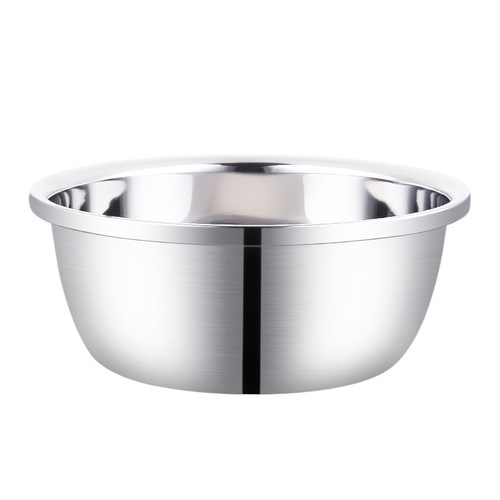 Extra thick non-magnetic European style reverse side seasoning jar household oil basin 304 stainless steel noodle and egg basin washing vegetable draining basin