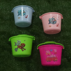 Children's portable plastic bucket thickened mini trumpet bucket toy bucket plastic bucket beach bucket wholesale scenic spot hot sale