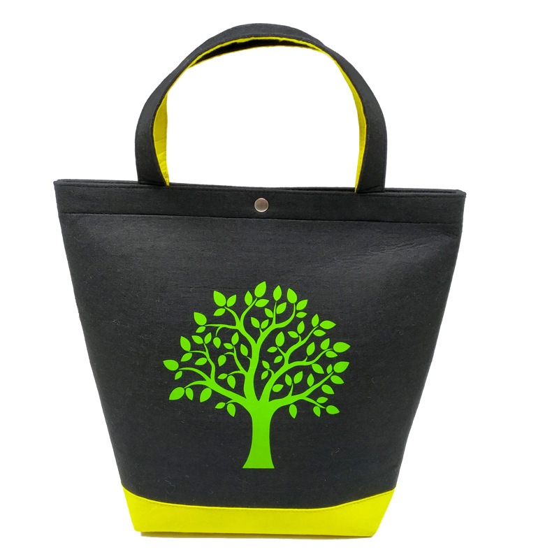 时尚大容量毛毡手提袋 毛毡包手提袋高级感托特包 通勤购物毛毡包