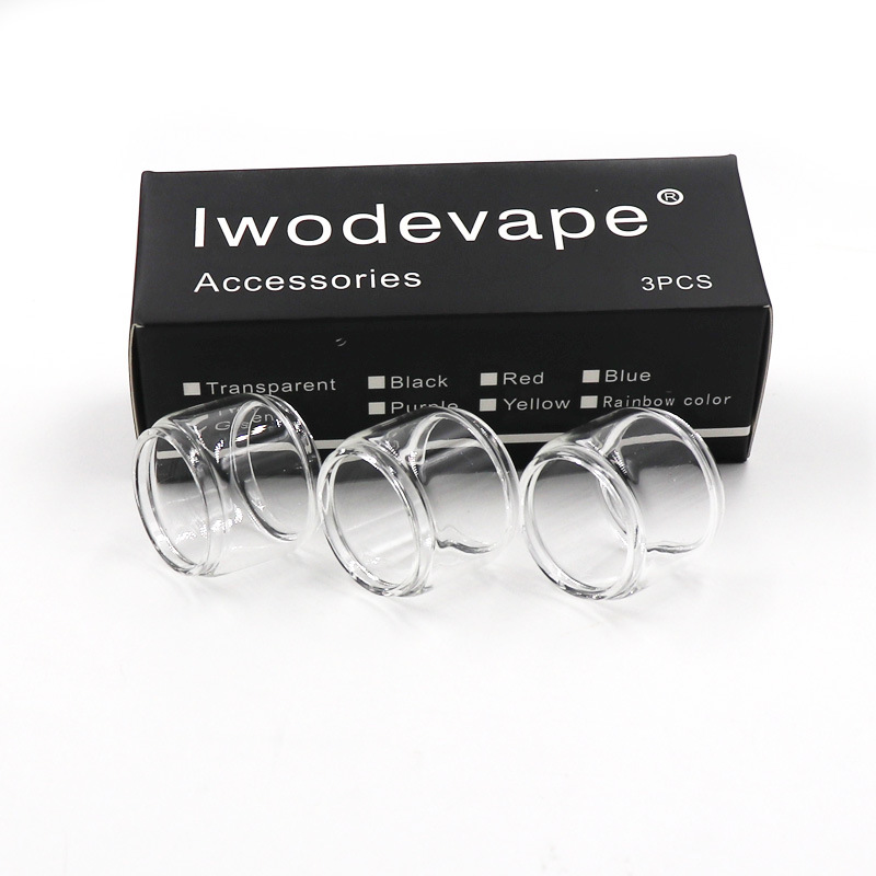 iwodevape Mistor glass tube transparent color rainbow color Vape Pen v2 light straight fat tube