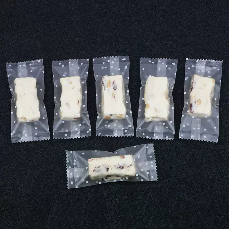 烘培包装圆点磨砂糖果袋手工牛轧糖机封包装袋奶糖内厂家直销分装