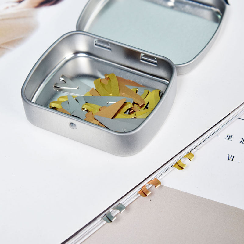 Marcador creativo retro hueco marcador de metal de acero inoxidable mini lindo gota de agua Página de Libro de tres colores suministros de papelería