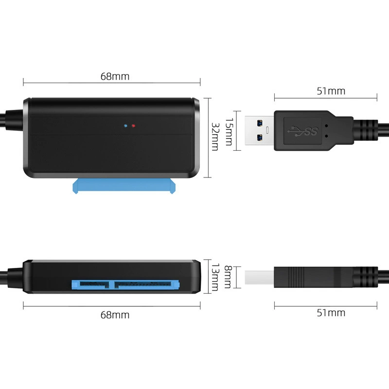 Легкая дорожная линия USB к SATA 2.5/3.5 дюйма совместимый кабель данные жесткого диска USB 3.0 жесткий диск роторная проводка точка