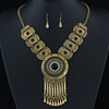 Fashionable retro long necklace with tassels, boho style, wholesale