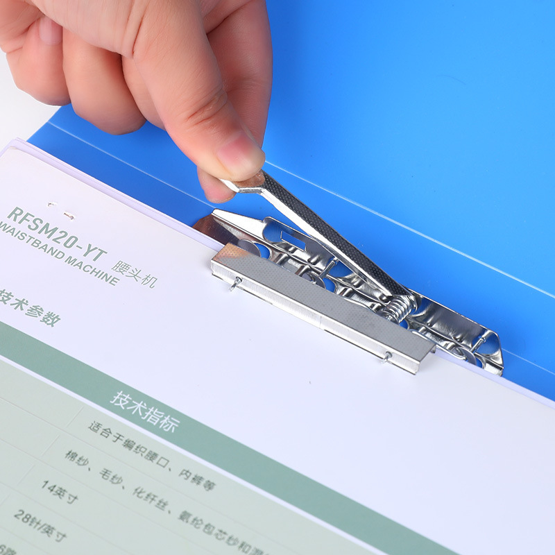 Suministros de oficina PP nuevo material colgante Carpeta de plástico azul vertical carpeta de archivos A4 recuperación al por mayor