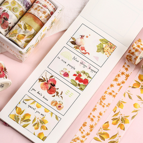 Mr. Paper Washi Tape Set 10 Rolls Previous Sea and Forest Series Small Fresh Handbook Tape Cross-border