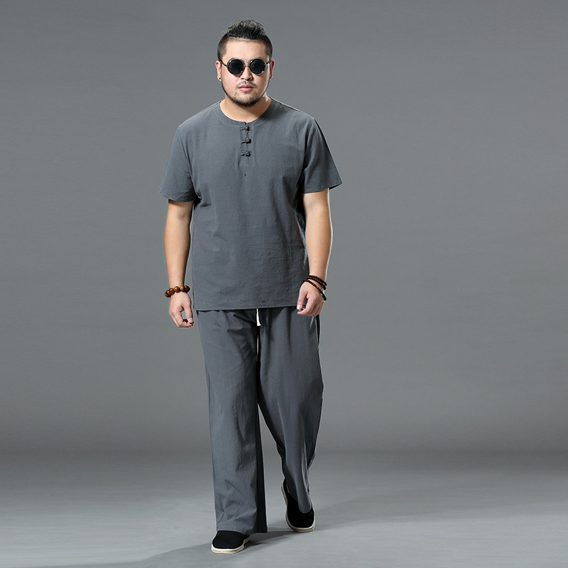 Chinese Style Men's Clothing, Chinese-Style Tang Suit, Trendy Brand Retro Hanfu, Men's Ancient Style Linen Suit, Men's Cotton-Linen Summer Short-Sleeve Chinese Style Men's Clothing, Chinese-Style Tang Suit, Trendy Brand Retro Hanfu, Men's Ancient Style Linen Suit, Men's Cotton-Linen Summer Short-Sleeve