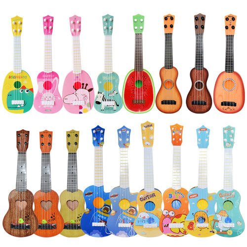 Children's musical instrument, small guitar, ukulele, mini four-string playable early childhood music toy