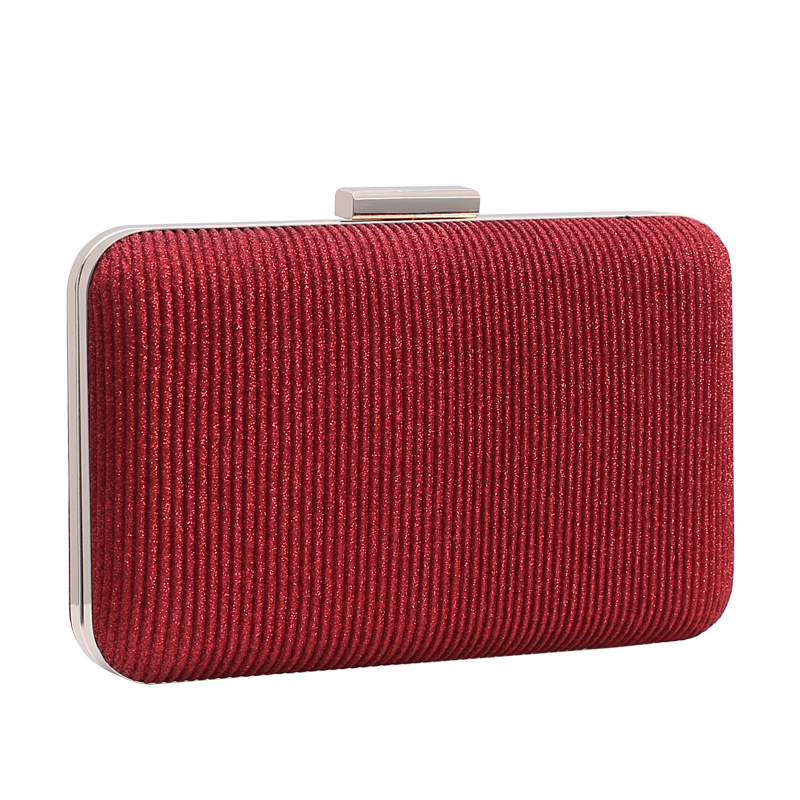 El nuevo bolso de noche plisado del fabricante vestido de fiesta bolso de mujer bolso de embrague plisado Amazon entrega transfronteriza de una pieza