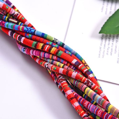 Ethnic style core-spun rope, retro round core-spun outer sewing cloth rope, thread decorative pu rope binding rope manufacturer wholesale