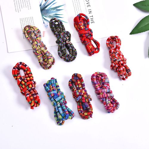 Ethnic style core-spun rope, retro round core-spun outer sewing cloth rope, thread decorative pu rope binding rope manufacturer wholesale