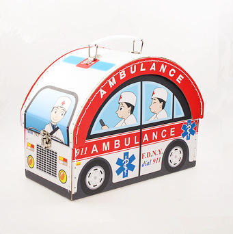 纸板车子工艺手工盒，纸板工艺手提盒，纸板穿线手工盒