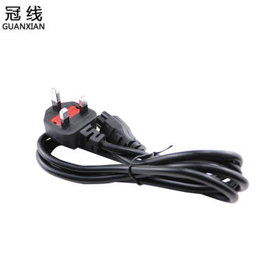 Manufacturers British standard plum tail British notebook adapter power cord 1.5 copper notebook power cord