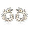 Metal retro earrings, European style, suitable for import