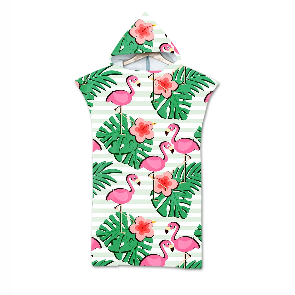 Beach Hooded Changing Robe, Superfine Microfiber 220 GSM, 75×110 cm, Windproof