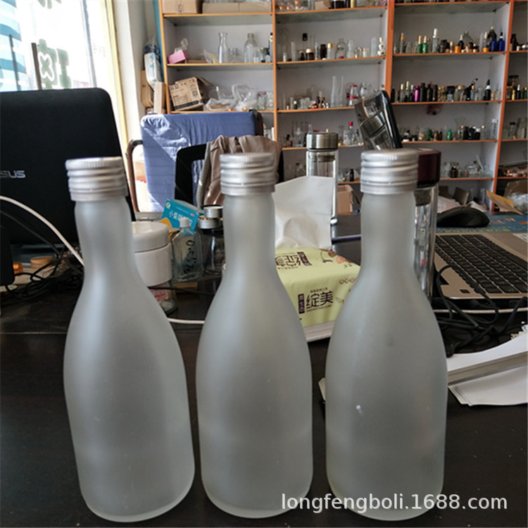 现货批发350ml磨砂果酒瓶透明清酒瓶500ml梅酒瓶自酿果酒分装瓶