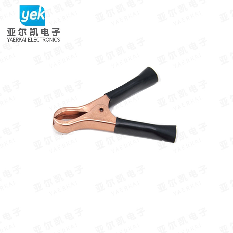 带牙齿镀铜/纯铜电瓶夹 0.5mm厚度弹力弹簧夹 PVC套管电缆连接器