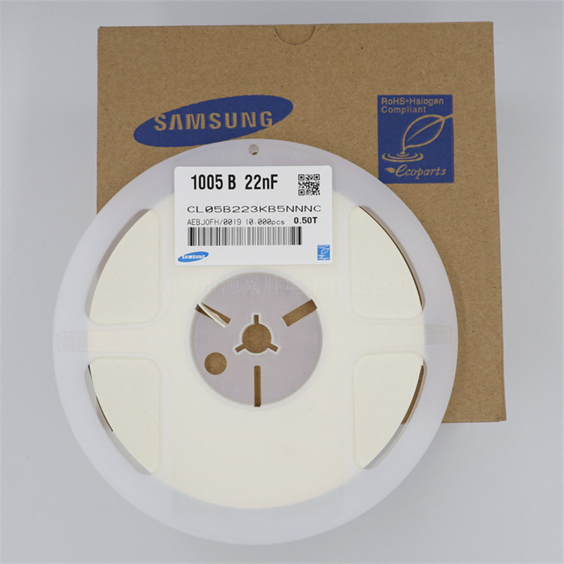 三星陶瓷 贴片电容 CL05B223KB5NNNC 0402 223PF 50V 22NF X7R10%