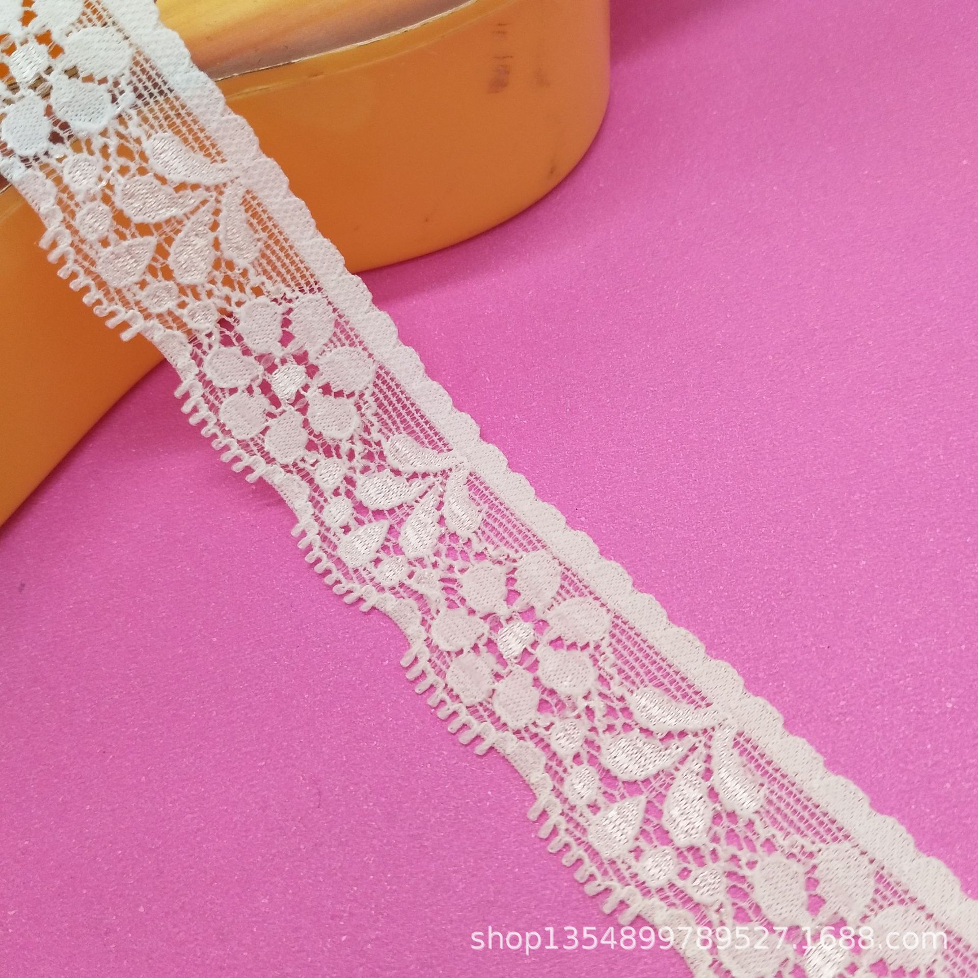 厂家现货批发经典款2.5cm弹力蕾丝花边长期有货量大优惠