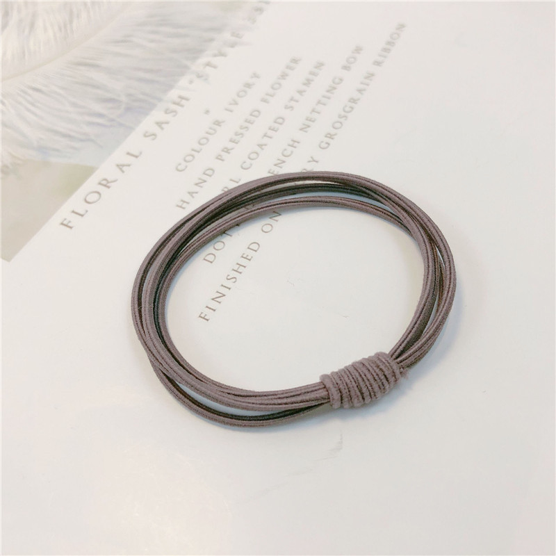 Geometría japonesa y coreana de alta elasticidad de tres capas base de cuerda de cabeza de nudo base banda de goma anillo para el cabello universal cuerda para el cabello adornamiento para mujeres