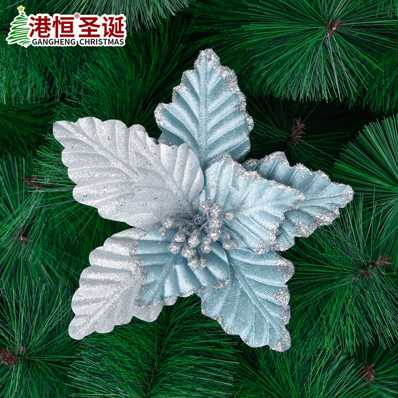 Cross-border popular tela de Navidad arreglo de flores artificiales accesorios de decoración del árbol de Navidad decoración de escritorio de Navidad flor artificial