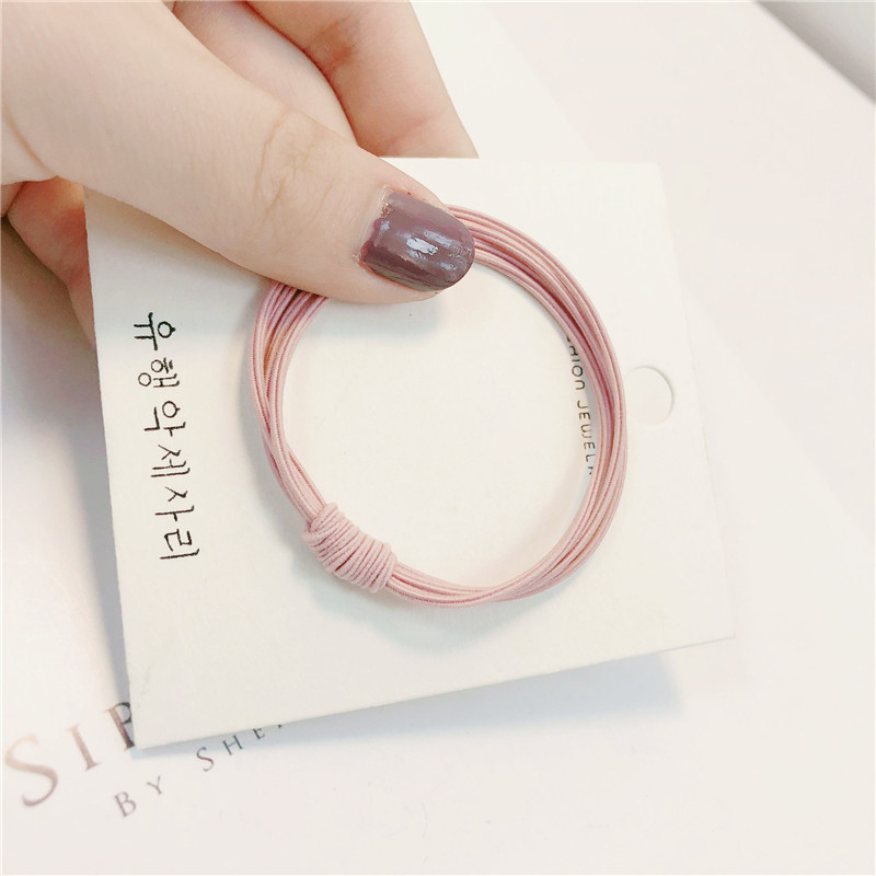 Geometría japonesa y coreana de alta elasticidad de tres capas base de cuerda de cabeza de nudo base banda de goma anillo para el cabello universal cuerda para el cabello adornamiento para mujeres