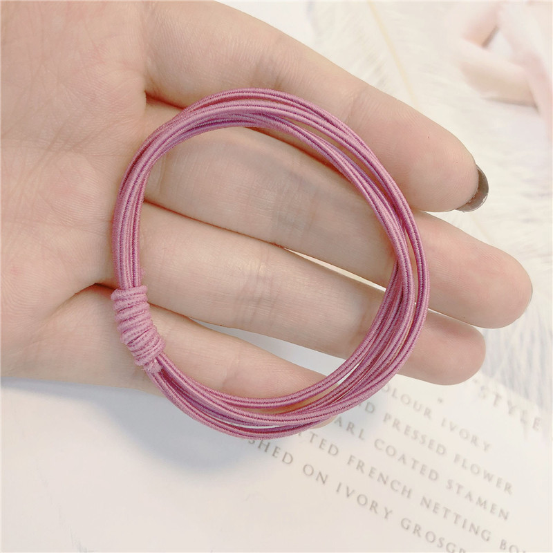 Geometría japonesa y coreana de alta elasticidad de tres capas base de cuerda de cabeza de nudo base banda de goma anillo para el cabello universal cuerda para el cabello adornamiento para mujeres