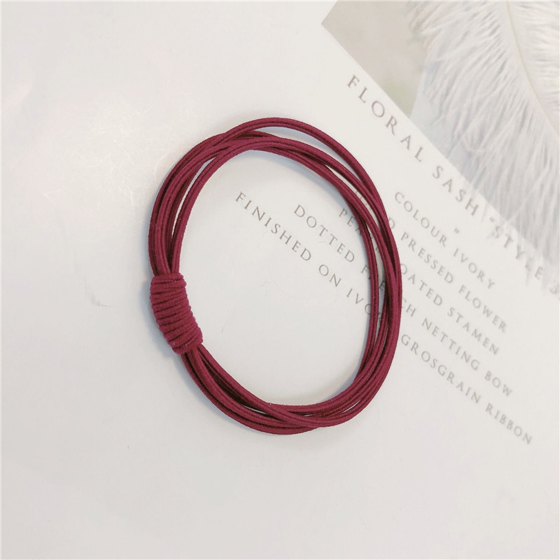 Geometría japonesa y coreana de alta elasticidad de tres capas base de cuerda de cabeza de nudo base banda de goma anillo para el cabello universal cuerda para el cabello adornamiento para mujeres