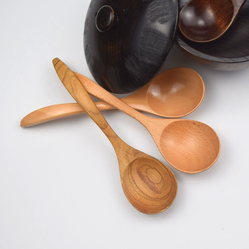 Wooden tableware, gun grip, spoon for home use, new collection