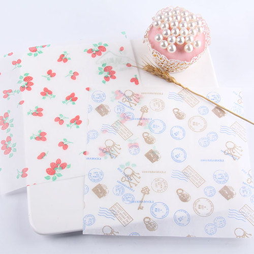 Aimanwu food-grade packaging candy paper bento greaseproof paper wax paper square 18CM (50 sheets/pack) hamburger paper