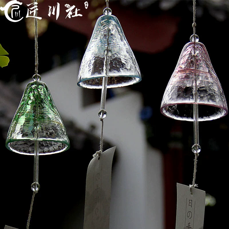 Майстер Сычуань, стеклянный колокольчик в японском стиле, украшение для дома, Цулу, креативный колокольчик, окрашенный кулон, подвесной кристалл ручной работы в японском стиле