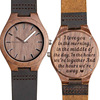 Watch, quartz belt engraved, genuine leather