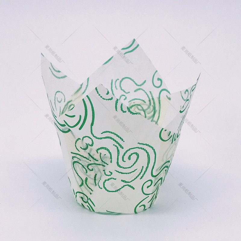 Grado Alimenticio resistente a altas temperaturas medio Cupcake fondo negro letras blancas hornear pan muffin taza de papel Personalización la fábrica