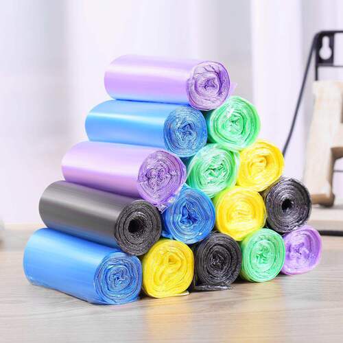 Factory Wholesale Disposable Colored Plastic Trash Bags, Thick PE Household Hotel Black Dot Cut Continuous Roll Single Roll