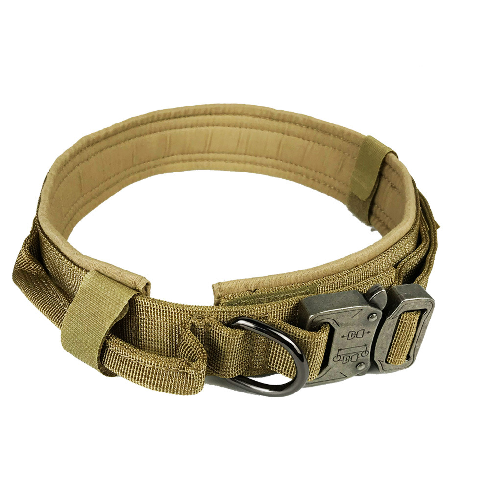 Anillo táctico para perros Estructura de cuello anti-estrangulado Nailon Buena calidad Hardware de liberación rápida Hebilla de hierro Entrenamiento de anillo para perros Cinturón táctico para perros