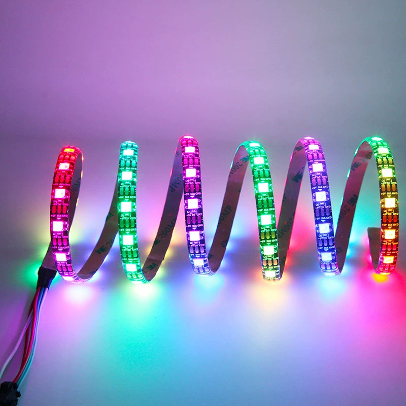 USB RGB светодиодная лента 2812, 1–4 м, 5V USB, пульт дистанционного управления, 12 Вт/м
